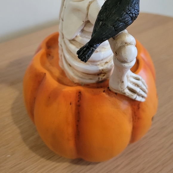 10" Halloween Skeleton in Pumpkin by Place & Time - Picture 4 of 6